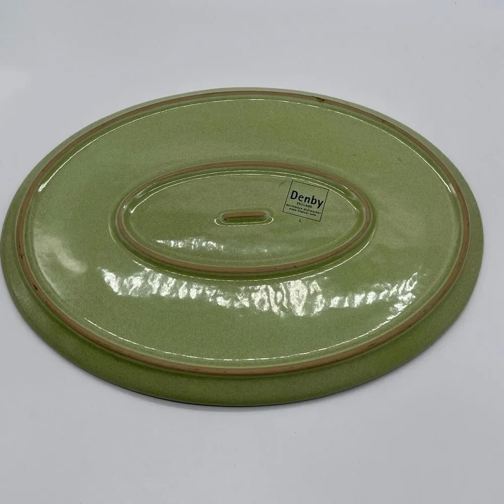 Denby of England Denby Juice Apply Green Serving Platter 14.5 x 11